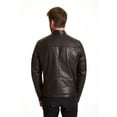 thumbnail image 2 of EXcelled  Men's Big and Tall Leather Racer Jacket, 2 of 5