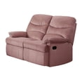 thumbnail image 2 of Karry Manual Recliner Loveseat, Pink Velvet, Solid Wood, 53 Inch, 2 of 6