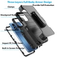 thumbnail image 4 of For Motorola Moto G Play 5G/G 5G 2024 Case,Takfox Holster Phone Case with Built-in Screen Protector Swivel Belt Clip [3 Layers] Heavy Duty Full Body Protection Shockproof Kickstand Cover- Black, 4 of 8