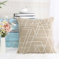 thumbnail image 4 of PiccoCasa Simplicity Throw Pillow Cover 18''x18'' Cotton Linen Decorative Tan, 4 of 8