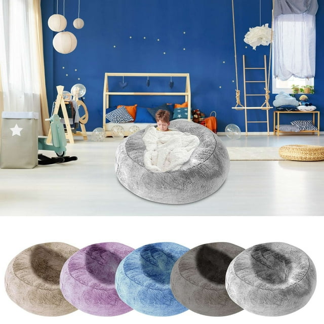 Funda para silla de bolsa de frijoles | Funda grande de terciopelo ante para sofá | Suave, esponjosa y cómoda | Cierre con cremallera | Lavable a máquina | Para 130 cm x 60 cm | Hogar, oficina, sala