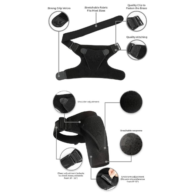 Adjustable Shoulder Brace for Right and Left Shoulder Support Neoprene Shoulder Strap Sprain Fracture