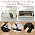thumbnail image 6 of Zanmintaobo Velvet Upholstered Daybed with Lift up Storage,Vertical Channel Tufted Headboard,No Box Spring Needed,Easy Assembly,Cream, 6 of 9
