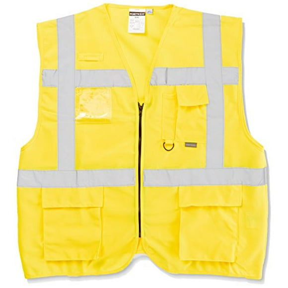 Portwest US476 Hi Vis Vest Berlin Executive Workwear, Yellow, 7X-Large