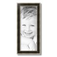 thumbnail image 2 of ArtToFrames 7" x 18" Black Panel With Silver Lip Picture Frame, 7x18 inch Multi Wood Poster Frame (WOM-5093), 2 of 7