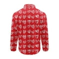 thumbnail image 4 of NTACZA Button Down Shirt for Men Red Graphic Valentines Day Shirts Heart Print Loose Fit Long Sleeve Mens T-Shirts L, 4 of 5