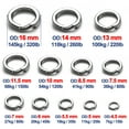 thumbnail image 3 of Split Rings Fishing 50~200Pcs Stainless Steel Lure Rings Saltwater Terminal Tackles Split Rings Fishing Connectors Snap Rings Size3 5.5mm 35lbs 50 Pcs, 3 of 6