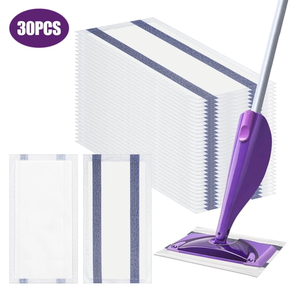 EEEkit 30pcs Disposable Mop Pad Refills Fit for SwifferWetJet Spray Mop, Dry & Wet Mopping Pad for Floor Cleaning