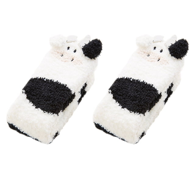 1 par de calcetines cálidos de felpa para el suelo, para dormir en invierno.