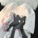 thumbnail image 3 of Camiseta con estampado de gato para mujer, camisa de manga corta con cuello redondo, versátil, holgada, Y2k, gótica, 3 of 5