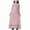 Pink, variant on Fesfesfes Muslim Long Dress Solid Color Big Girls Long Sleeve Dress Crewneck Colorblock Dress Under 10$