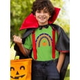 thumbnail image 2 of Halloween Rainbow W Pumpkin T-Shirt Juniors -Image by Shutterstock,  x-Small, 2 of 4
