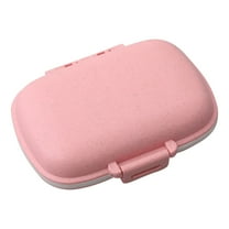 1Pack Travel Pill Organizer Box, Portable Pill Case, Pill Box Dispenser, with 8 Compartments for Different Medicines, Pink