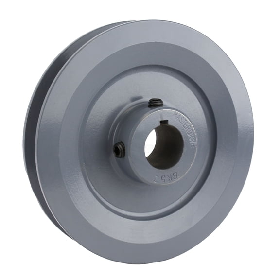 Masterdrive BK52-5/8 Cast Iron 5" Single Groove Pulley V Style B Belt 5L for 5/8 Inch Keyed Shaft
