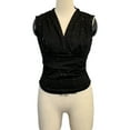 thumbnail image 4 of Womens Tank Tops Plus Size under $5 Sleeveless V-neck Summer Shiny Sequined Tank Black M, 4 of 5