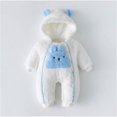 thumbnail image 2 of Mikilon Newborn Baby Bear Onesie Outfit Suit Girls Boys Fleece Jumpsuit Romper Hooded Coat Winter Clothes Outwear Snowsuit, 2 of 3