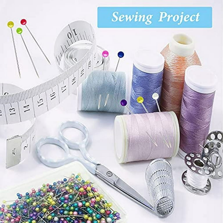 Yosawa 800 Pcs Sewing Pins Straight Pins with Colored Ball Plastic Heads  for Fabric, Jewelry DIY, Craft and Sewing （38mm/Colour）