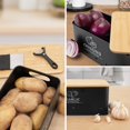 thumbnail image 4 of Set de almacenamiento de verduras de cocina Dekosilave de metal, juego de 3, 4 of 7
