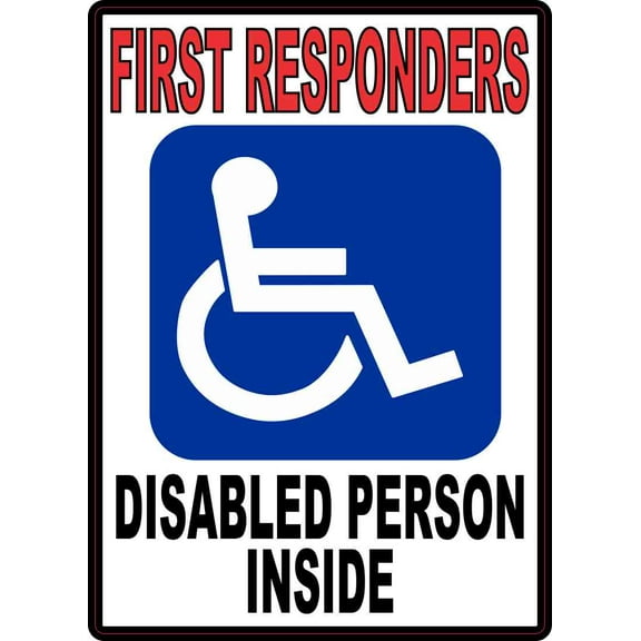 5in x 7in First Responders Disabled Person Inside Magnet