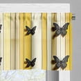 thumbnail image 6 of Ambesonne Summer Valance & Curtain 3 Pcs Set, Dot Butterflies and Daisies, 55"x30", Yellow Reseda Green and Beige, 6 of 7