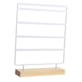 thumbnail image 4 of Segolike 5 Tier Earring Organizer Stand, Wooden Base, Display Rack, Jewelry Holder Organizer for Store, Tradeshow, Photography Dresser White, 4 of 7