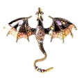 thumbnail image 2 of Broche Dragón Volador Esmaltado Exquisito para Traje Abrigo (Café), 2 of 2