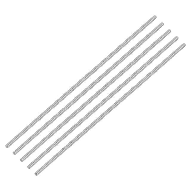 Unique Bargains Lot de 5 M5 x 300mm Pas 0.8mm Acier Inoxydable 304 Tige Entièrement Filetée
