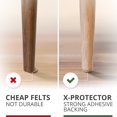 thumbnail image 3 of Protectores de fieltro para muebles X-Protector, 133 piezas, marrón y beige, 3 of 6