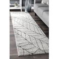 thumbnail image 3 of nuLOOM Boyce Contemporary Leaves Area Rug, 5' x 8', Light Gray, 3 of 8