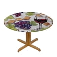 thumbnail image 3 of HAOXIT  Round Tablecloth, Watercolor Glass of Red Wine and Grapes Washable Tablecloth Protector for Dining Table, Buffet Parties and Camping 31-35, 3 of 8