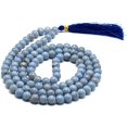 thumbnail image 2 of Angelite Mala Beads 108 Buddhist Prayer Beads Japamala, 2 of 5