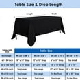 thumbnail image 5 of 90"x 132" Rectangle Polyester Tablecloth Black- 10pc. for Home décor, Weddings, Party events, or Restaurants., 5 of 5