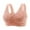 Pink, variant on HOWPAY Front Closure Bras for Women No Underwire Push up Full Coverage Supportive Wireless Soft Snap Closing Bralettes Comfortable Underwear Beige 36