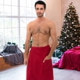 thumbnail image 2 of TowelSelections Men's Wrap Adjustable Cotton Terry Spa Shower Bath Gym Cover Up Small/Medium Charcoal, 2 of 3