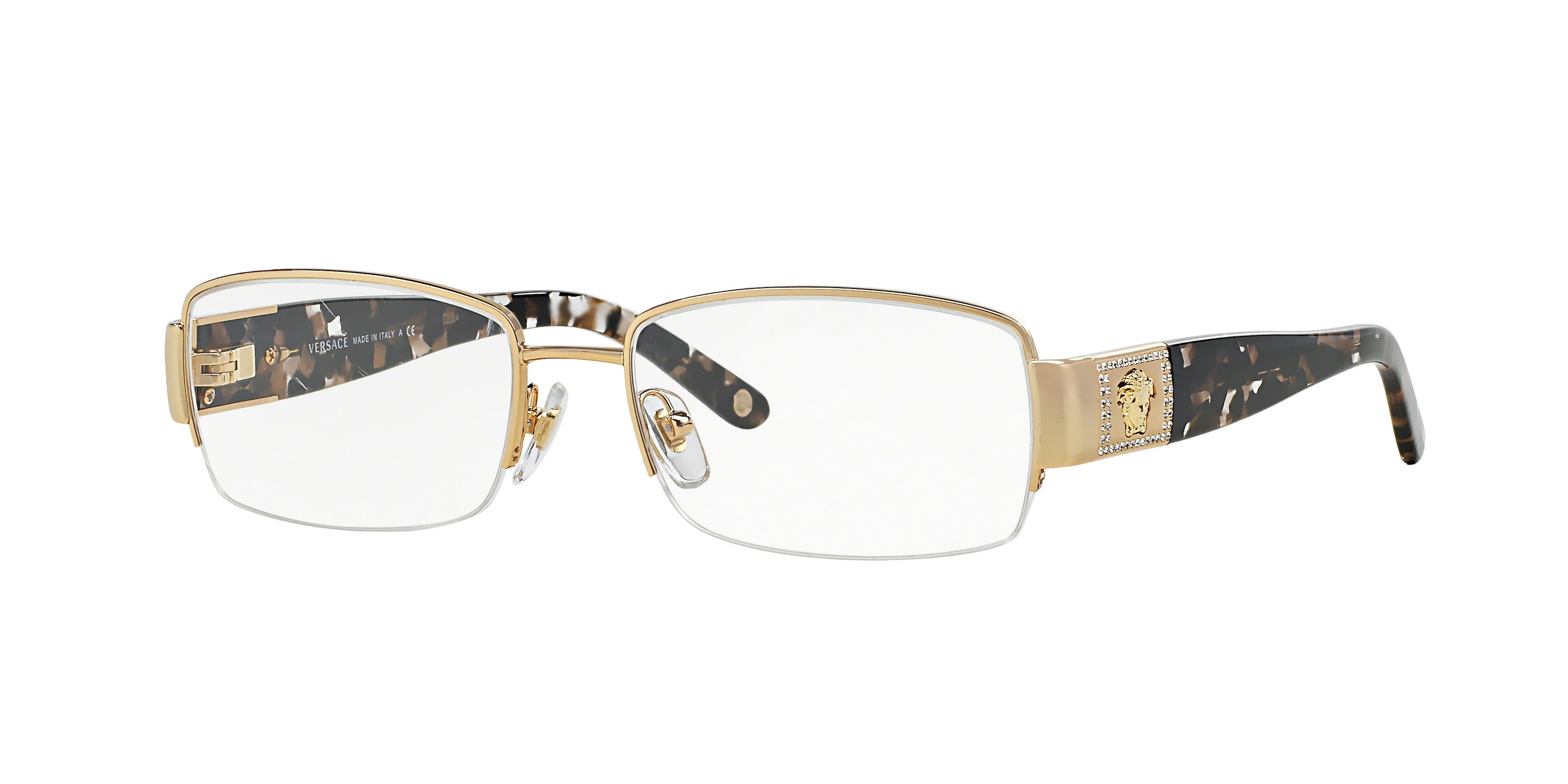 Versace VE 1175B Gold Frame Eyeglasses 53mm Diameter Lenses Walmart