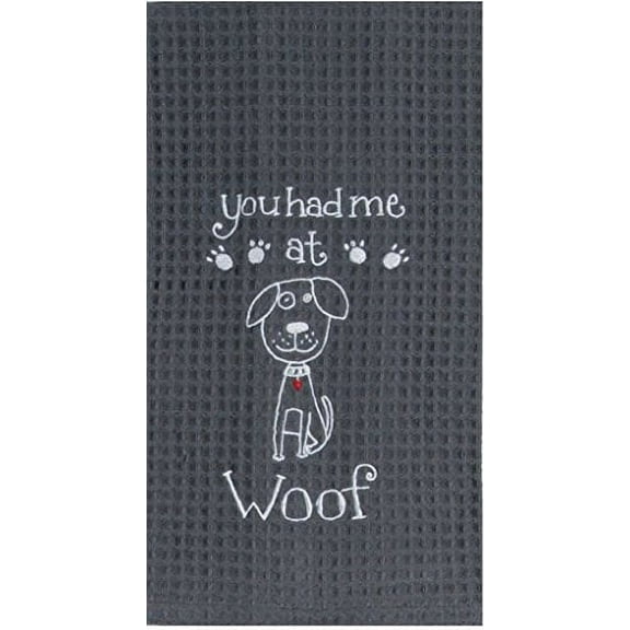 Kay Dee Designs Woof Waffle Kitchen Towel One Size