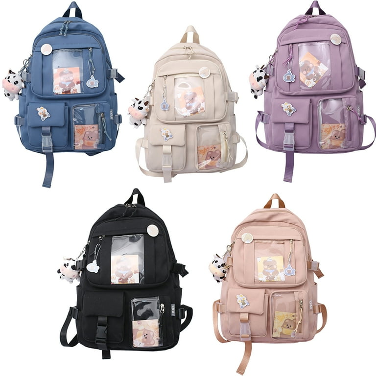 Laptop Backpacks 16 Inch School Bag College Backpack Large Travel Daypack  Kawaii Bookbags for Teens Girls Women Students (Off-white)