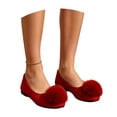 thumbnail image 4 of YTCAMLO Puff Pompom Flats for Women Round Toe Backless Casual Shoes Slip On Soft Comfort Ballet Shoes for Daily Weekend Outings, 4 of 8