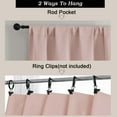 thumbnail image 5 of Patin Blush Pink Curtains for Living Room 63 Inch Length 2 Pcs, Room Darkening Modern Window Curtains for Bedroom Decor, Solid Color Thermal Insulated Rod Pocket Drapes, Each Panel 40" W x 63" L, 5 of 9