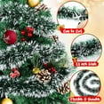 thumbnail image 2 of 50FT Christmas Tinsel Garland Green Garland for Christmas Tree Decorations, Xmas Tinsel Garlands for Decoration Indoor Outdoor Party Supplies Holiday Decor (Green and White), 2 of 16