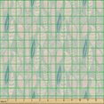 thumbnail image 2 of Feather Fabric by the Yard, Continuous Romantic Diamond Leaves in Pastel Tones Illustration, Decorative Upholstery Fabric for Sofas and Home Accents, Almond Green Eggshell by Ambesonne, 2 of 5