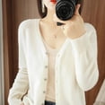 thumbnail image 6 of Women Cardigans 2023 Autumn Winter Single Breasted Knitwears Long Sleeve Warm Knit Cardigan Korean Fashion Spring casual Sweater, 6 of 7