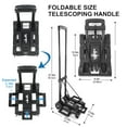 thumbnail image 5 of Folding Hand Truck Trolley Dolly, Folding Cart Small Trolley Dolly with Wheels, Lightweight Utility Dolly Expandable Baseplate Small Backpack Portable Luggage Cart for Airport Travel, 5 of 8