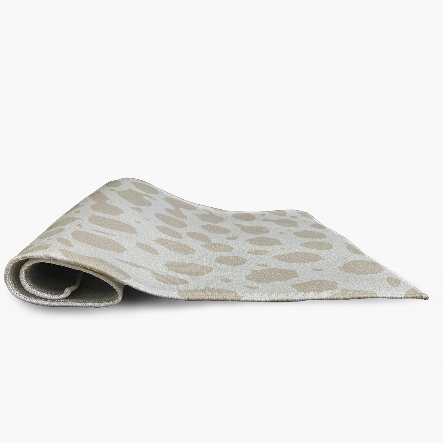 3' x 5' Simply Daisy Leopard Pattern Modern & Contemporary Chenille Area Rug, Tan