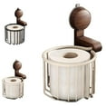 thumbnail image 4 of Walnut Paper Towel Holder: Heavy-Duty Suction-Cup Organizer for Kitchen & Bathroom, Retro Wood-Grain Tissue Rack on Tile/Glass—Tool-Free, Removable & Reusable Harlik, 4 of 6