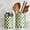 Pistachio Green, variant on Pistachio Green Checkered Capiz Shell Utensil Holder Set of 2