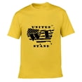 thumbnail image 3 of The Season Essentials All States Collection “United We Stand” 100% Cotton Unisex T-shirt Graphic Tee, Gold/Black, 2X-Large, 3 of 11