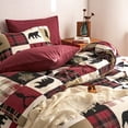thumbnail image 4 of Juego de edredón Wake In Cloud Rustic Lodge Christmas California King, 4 of 6