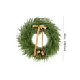 thumbnail image 2 of 24-Inch Real Touch Cedar Christmas Wreath, Lifelike Artificial Pine and Cypress Wreath with Cow Bell and Velvet Bow, Hanging Front Door, Window, Wall, Porch, Indoor & Outdoor Holiday Décor, 2 of 6