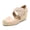 NUDE, variant on Womens Close Toe Espadrilles Platform Slip on Elastic Criss Cross Straps Dressy Wedges Sandals